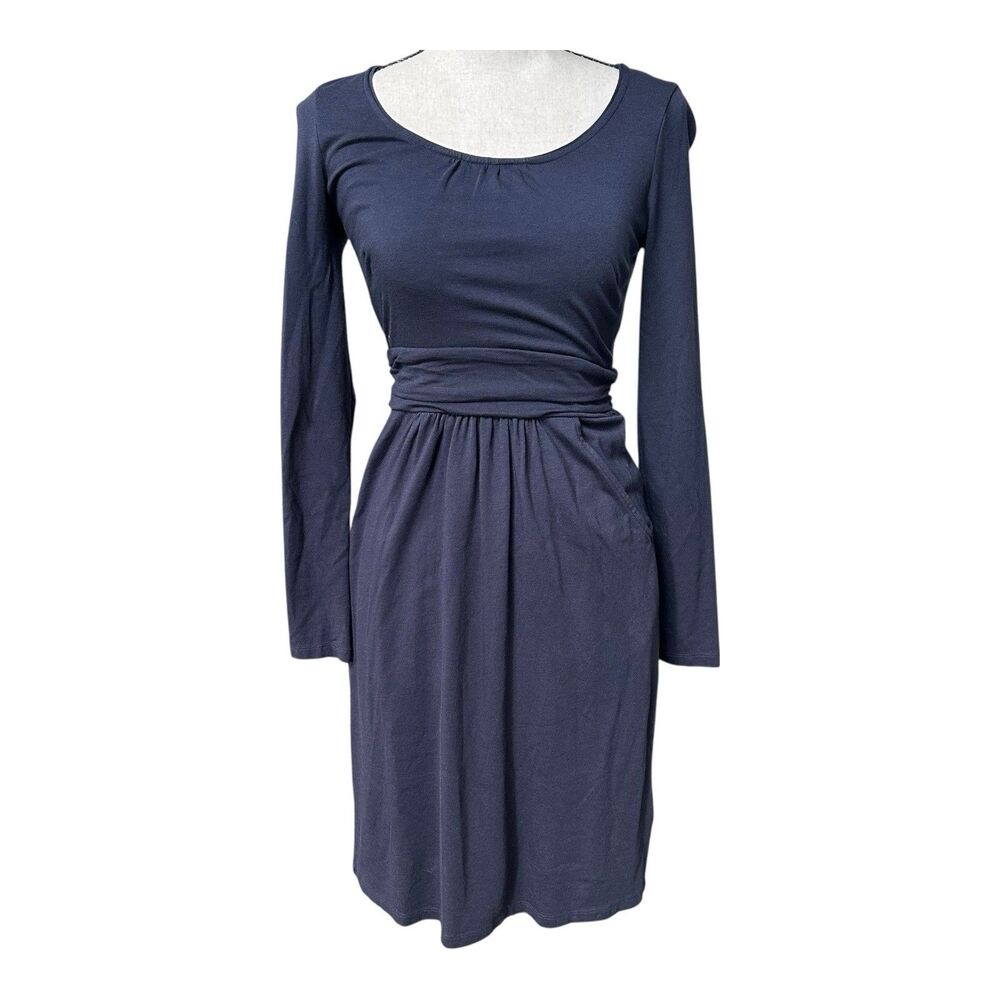 Boden Navy Blue Abigail Jersey Dress Long Sleeve US 2 UK 6